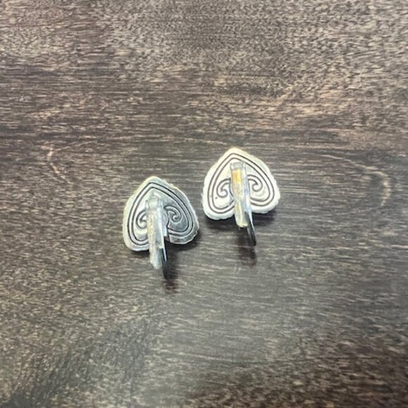 Brighton Silver Meridian Heart Earrings with Crystals – Silver Leverback - Picture 6 of 9